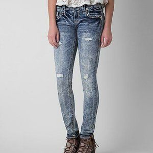 Rock Revival Ankle Skinny Raven Distressed Jeans